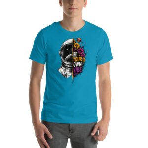 Be Your Own Vibe T-Shirt | Aesthetic Astronaut Graphic Tee | Cosmic Floral Streetwear Shirt | Unisex Premium Cotton Tee USA