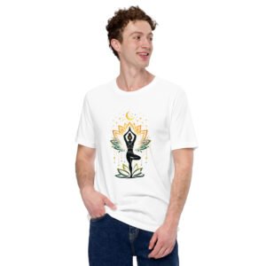 Celestial Yoga Mandala T-Shirt – Meditation & Spiritual Graphic Tee | Moon Chakra Mindfulness Shirt (Unisex)