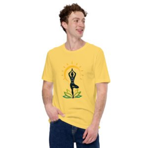 Tree Pose Yoga T-Shirt – Minimal Meditation & Nature Graphic Tee | Mindfulness Wellness Shirt (Unisex)
