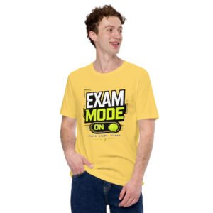 Exam Mode ON T-Shirt – Student Motivation Graphic Tee | Study Focus College Shirt (Unisex)